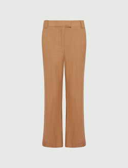 Pantalone flare in lino - Tabacco MARELLA