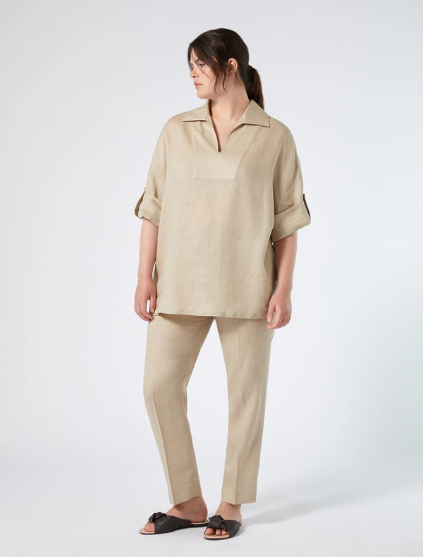 Pantaloni slim in lino PERSONA BY MARINA RINALDI
