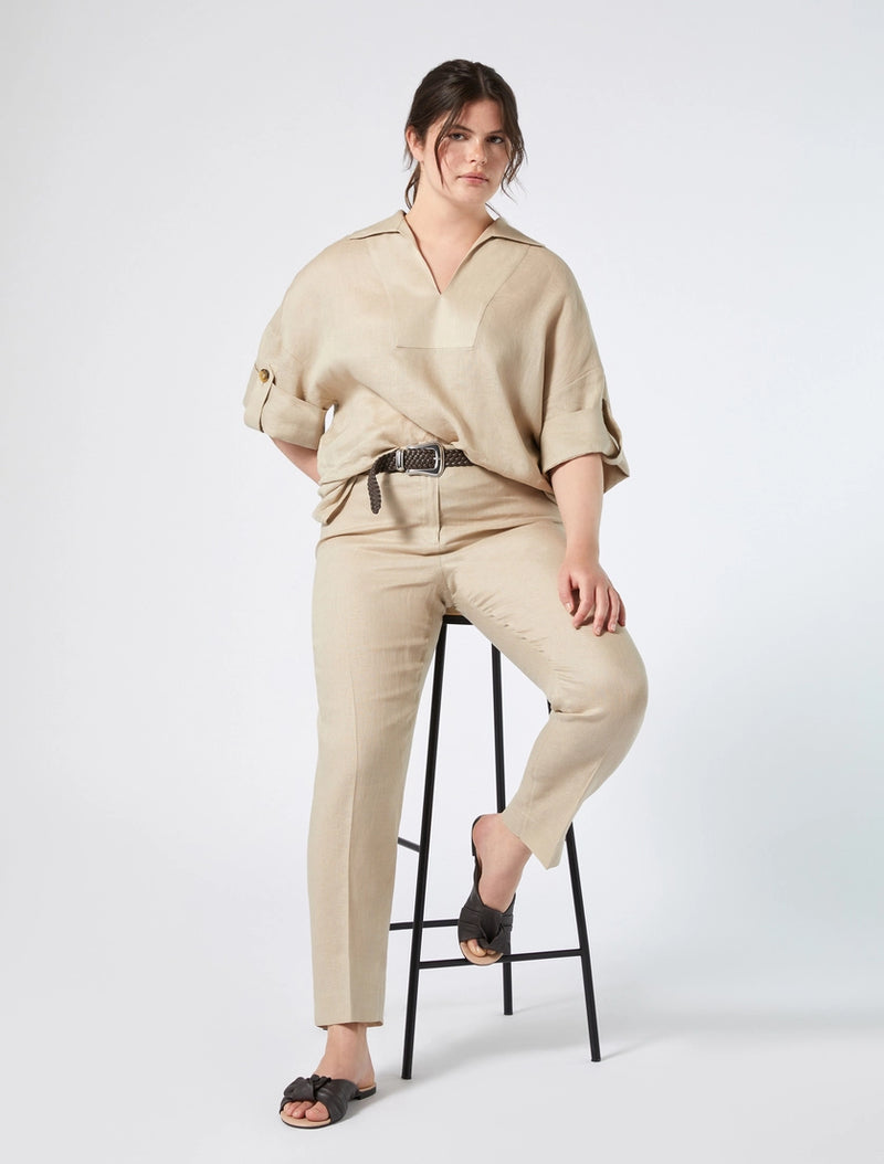 Pantaloni slim in lino PERSONA BY MARINA RINALDI