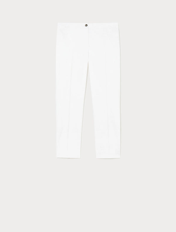 Pantaloni in raso di cotone stretch PERSONA BY MARINA RINALDI