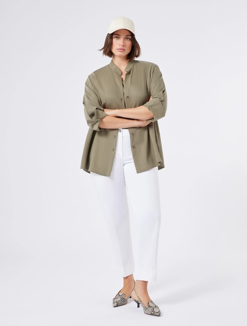 Pantaloni in raso di cotone stretch PERSONA BY MARINA RINALDI