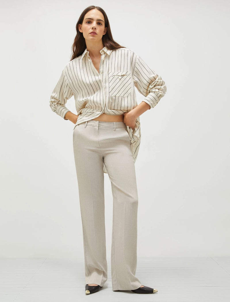 Pantalone dritto stretch - Sabbia MARELLA