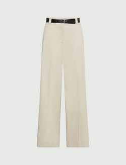 Pantalone in raso stretch - Sabbia MARELLA