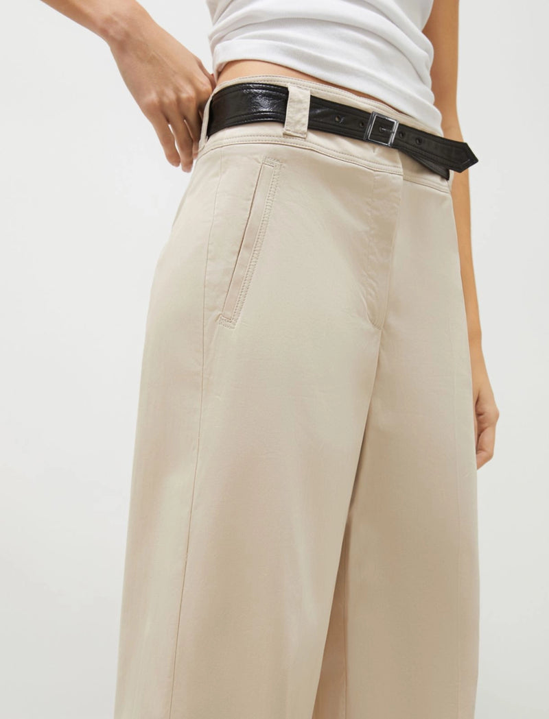 Pantalone in raso stretch - Sabbia MARELLA