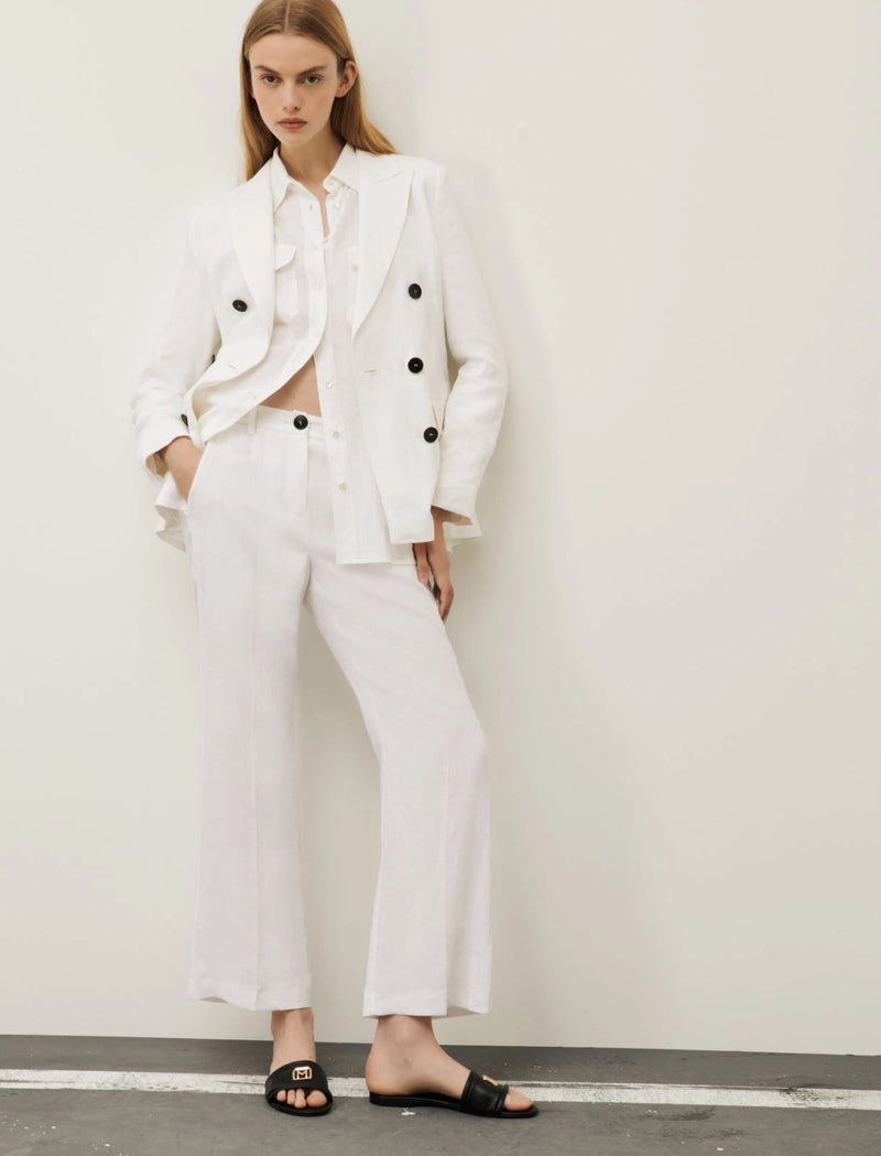 Pantaloni in lino marella
