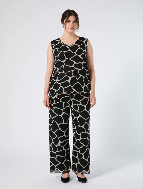 Pantaloni in georgette stampata PERSONA BY MARINA RINALDI