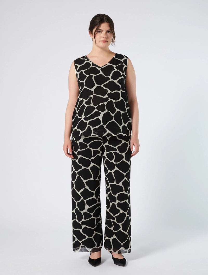 Pantaloni in georgette stampata PERSONA BY MARINA RINALDI