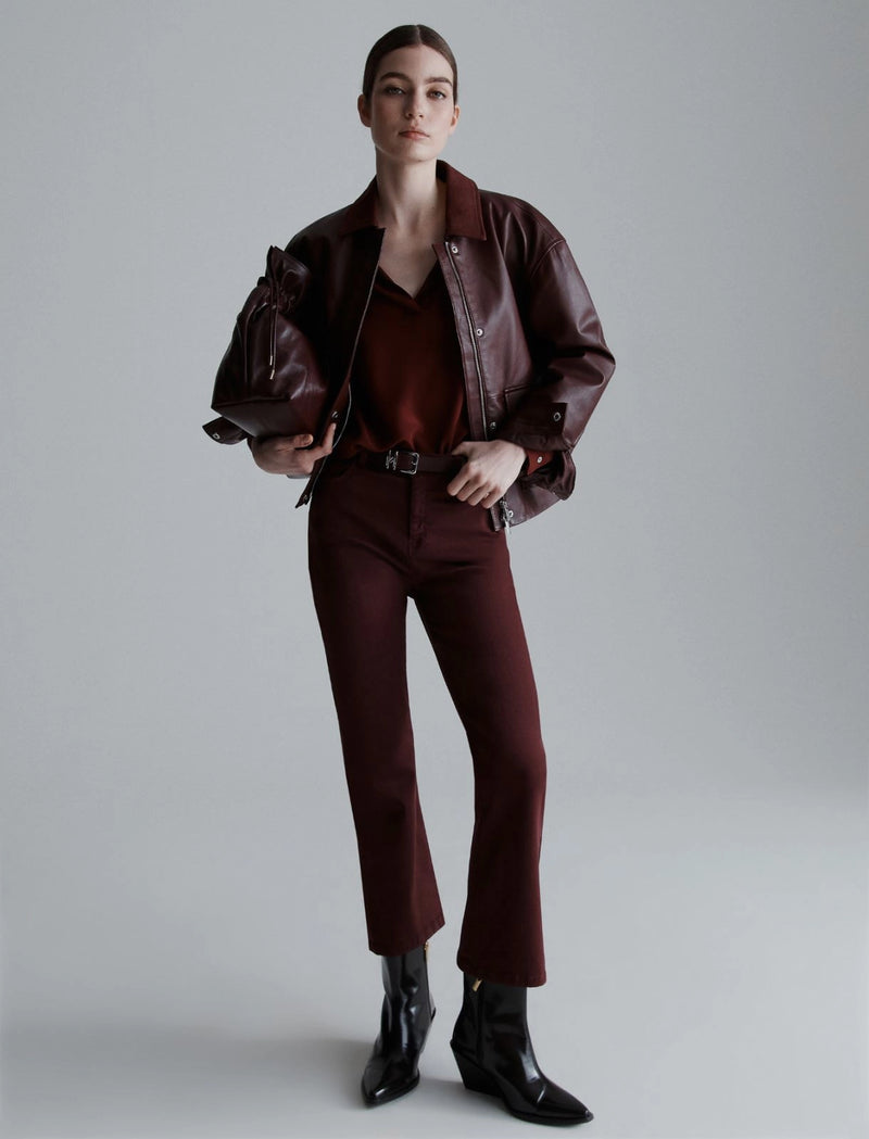 Jeans flare cropped - BORDEAUX MARELLA MONOCHROME