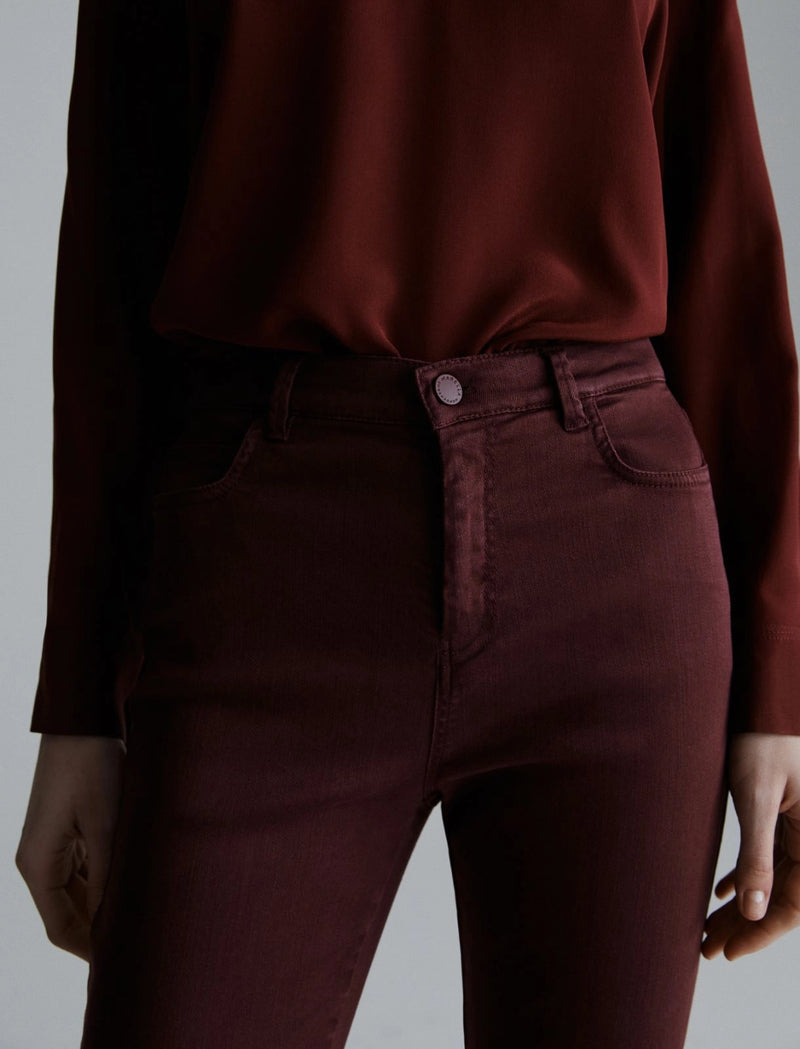 Jeans flare cropped - BORDEAUX MARELLA MONOCHROME