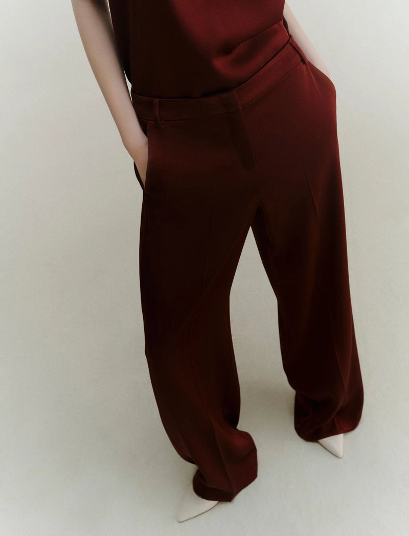 Pantalone in satin - BORDEAUX MARELLA