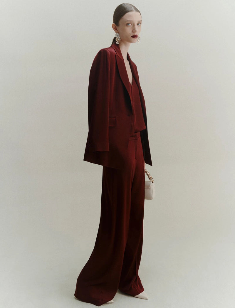 Pantalone in satin - BORDEAUX MARELLA