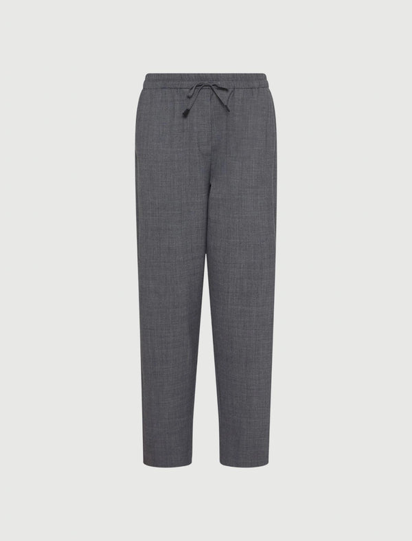 Pantalone slim fit in misto lana - GRIGIO MELANGE MARELLA