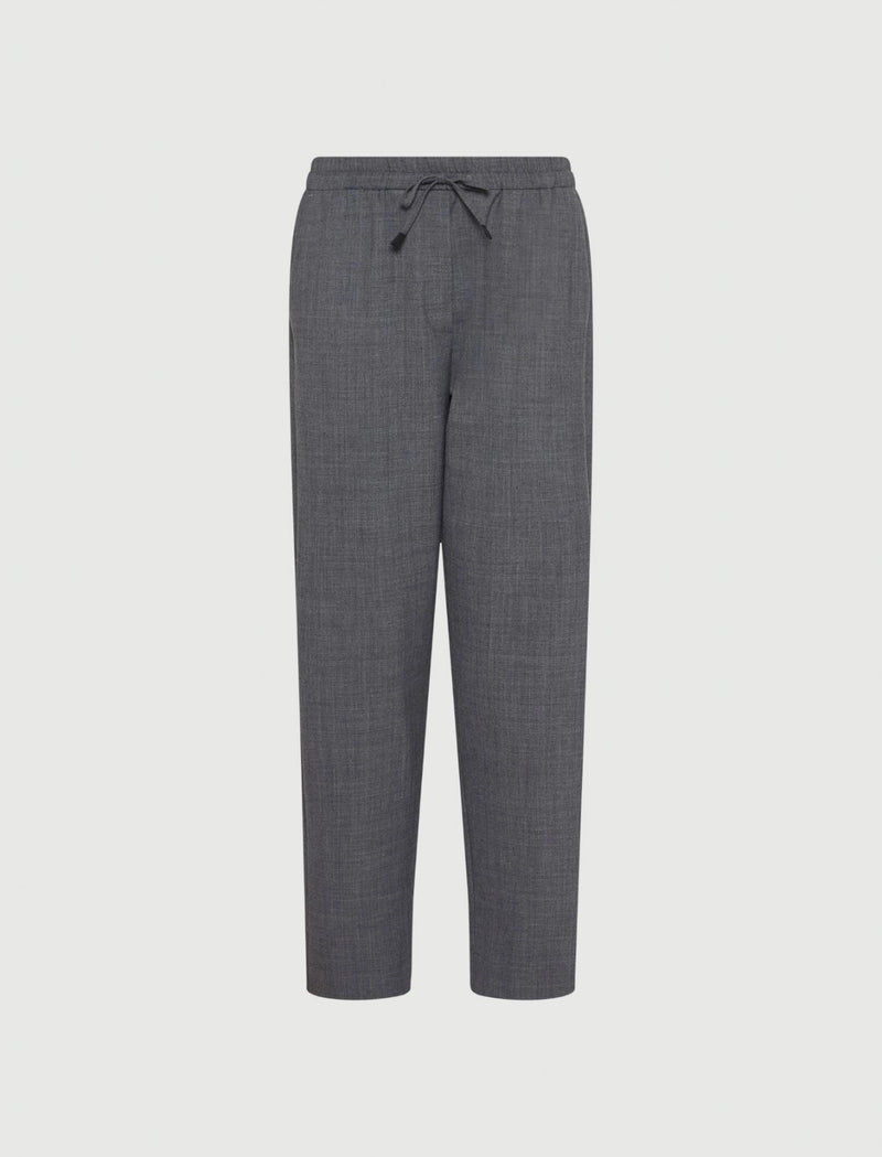 Pantalone slim fit in misto lana - GRIGIO MELANGE MARELLA