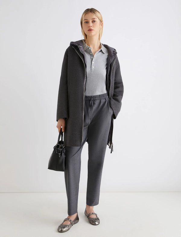 Pantalone slim fit in misto lana - GRIGIO MELANGE MARELLA
