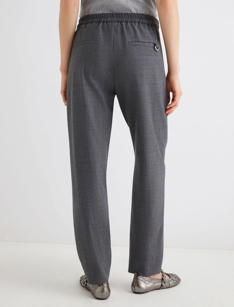 Pantalone slim fit in misto lana - GRIGIO MELANGE MARELLA