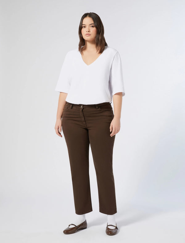 Pantaloni in bull di cotone - TESTA MORO PERSONA BY MARINA RINALDI