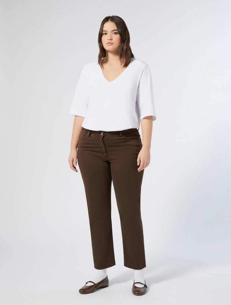 Pantaloni in bull di cotone - TESTA MORO PERSONA BY MARINA RINALDI