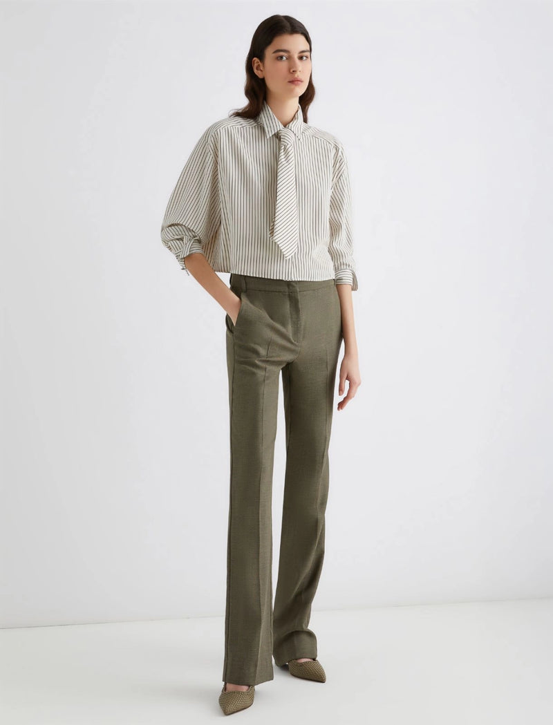 Pantalone in saglia fluida - KAKI MARELLA