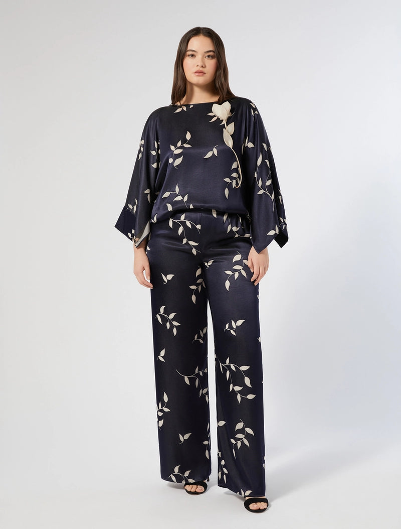 Pantaloni in raso dévoré - BLU PERSONA BY MARINA RINALDI