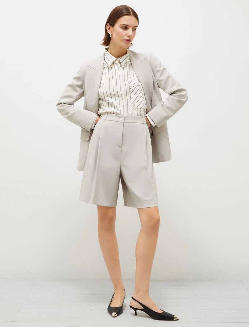 Bermuda in stuoia stretch - Sabbia MARELLA