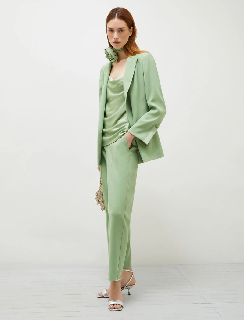 Slip top in satin - Verde Marella