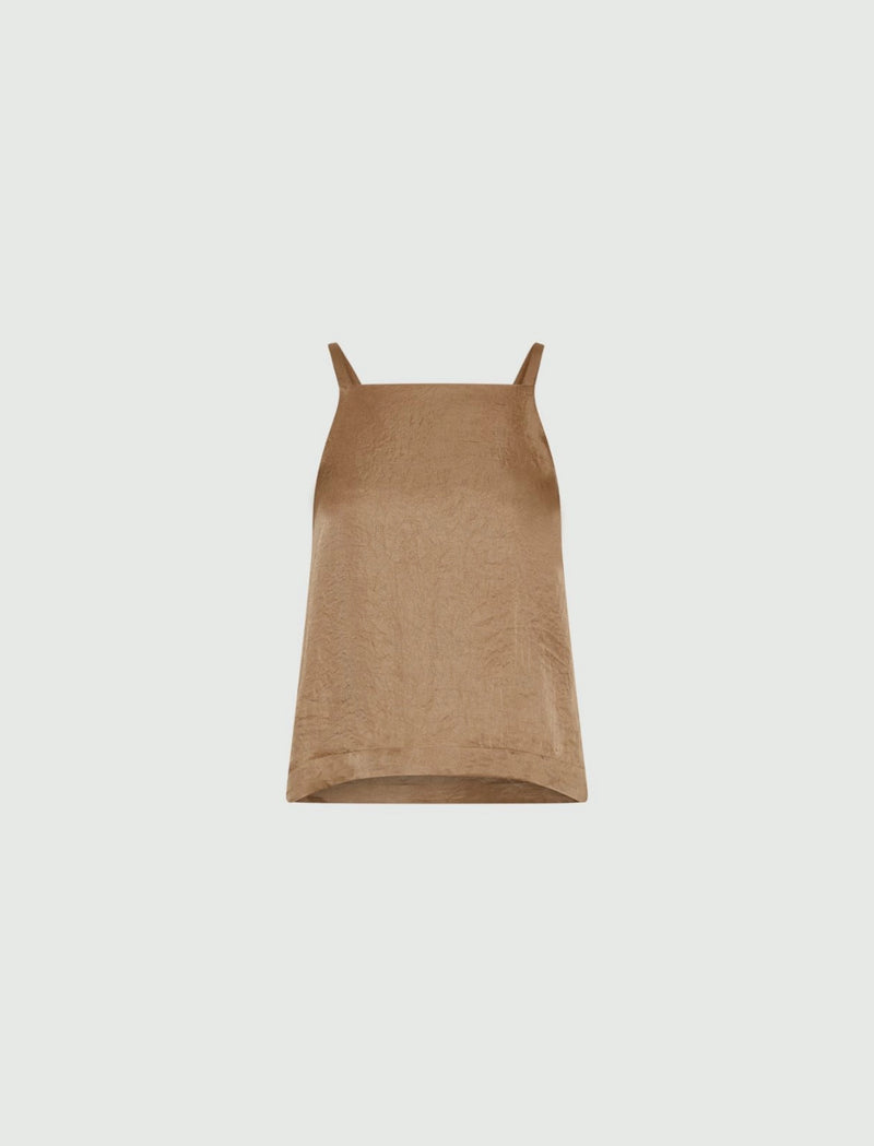 Top in tessuto crinkle - Beige MARELLA MONOCHROME