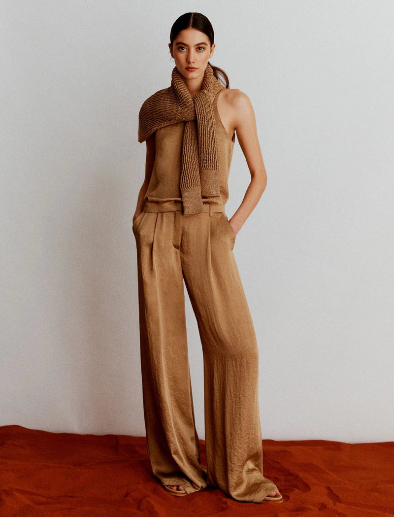 Top in tessuto crinkle - Beige MARELLA MONOCHROME