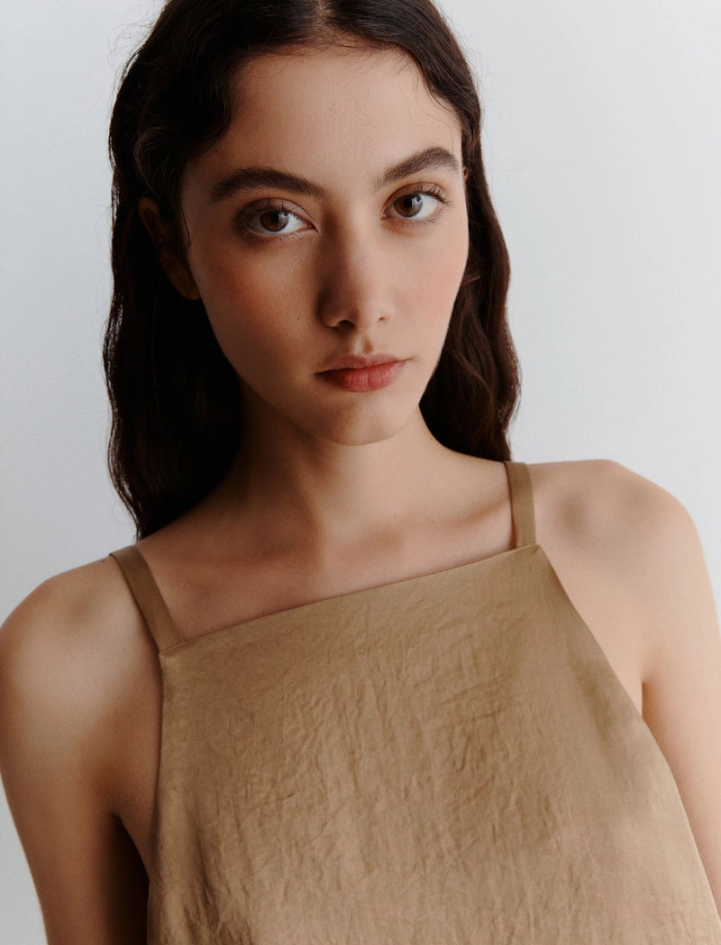Top in tessuto crinkle - Beige MARELLA MONOCHROME