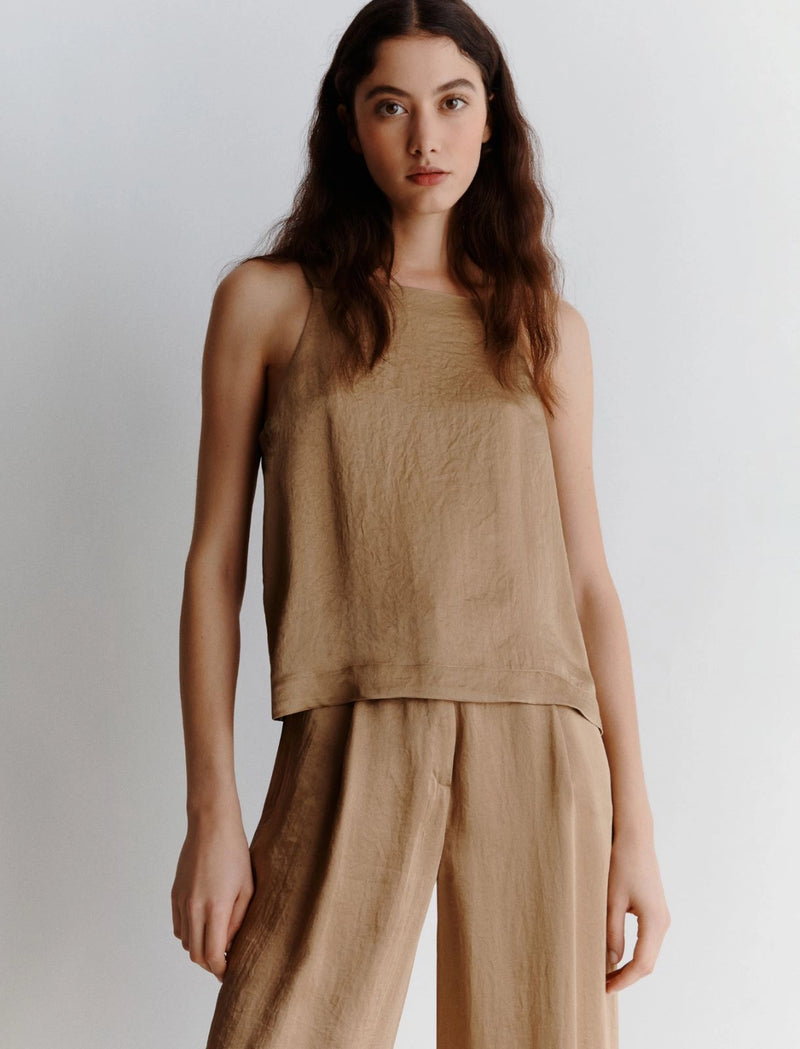 Top in tessuto crinkle - Beige MARELLA MONOCHROME