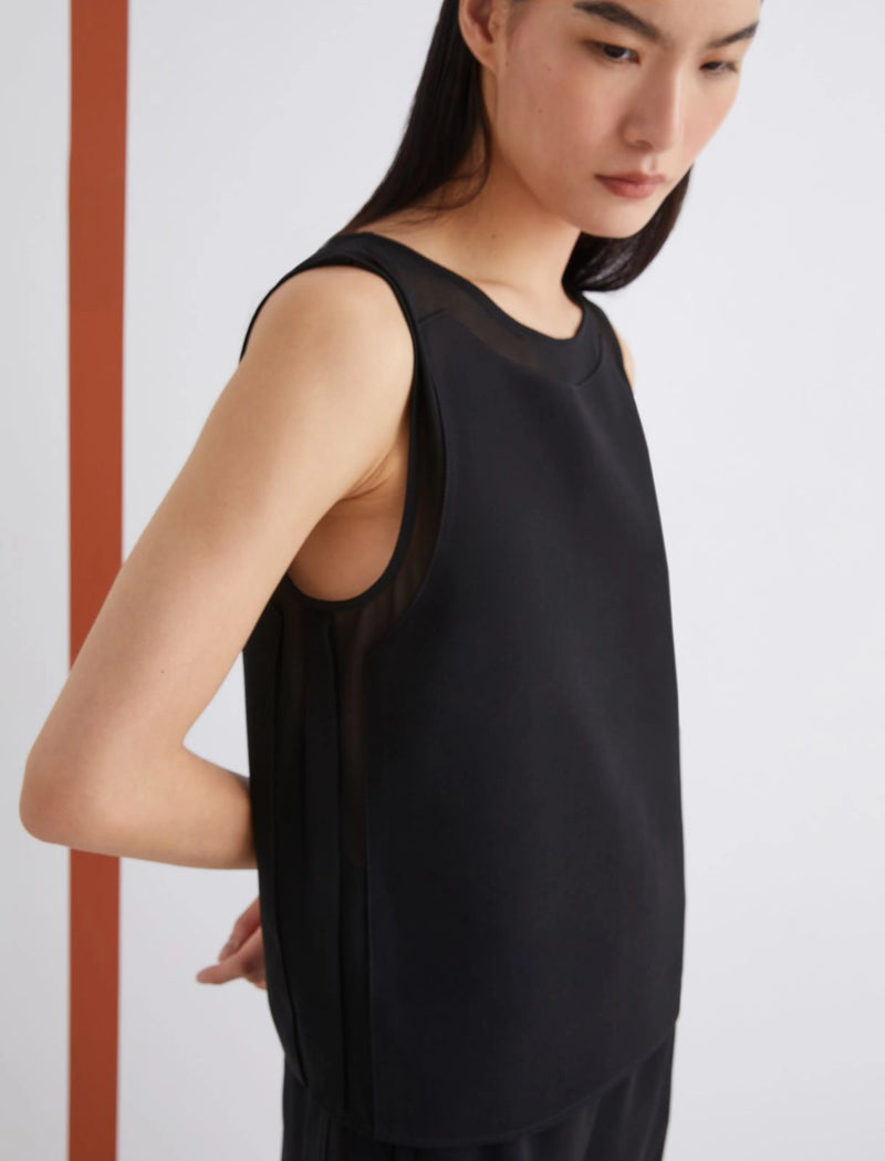 Top smanicato in envers satin - NERO MARELLA ART. 365