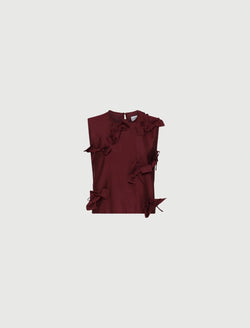 Blusa con fiocchi - BORDEAUX MARELLA