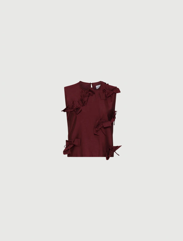 Blusa con fiocchi - BORDEAUX MARELLA