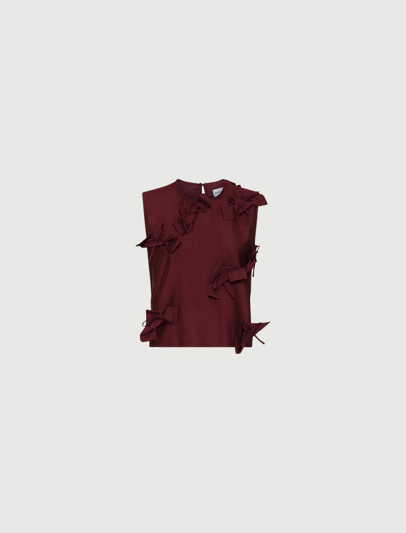 Blusa con fiocchi - BORDEAUX MARELLA