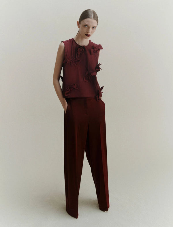 Blusa con fiocchi - BORDEAUX MARELLA