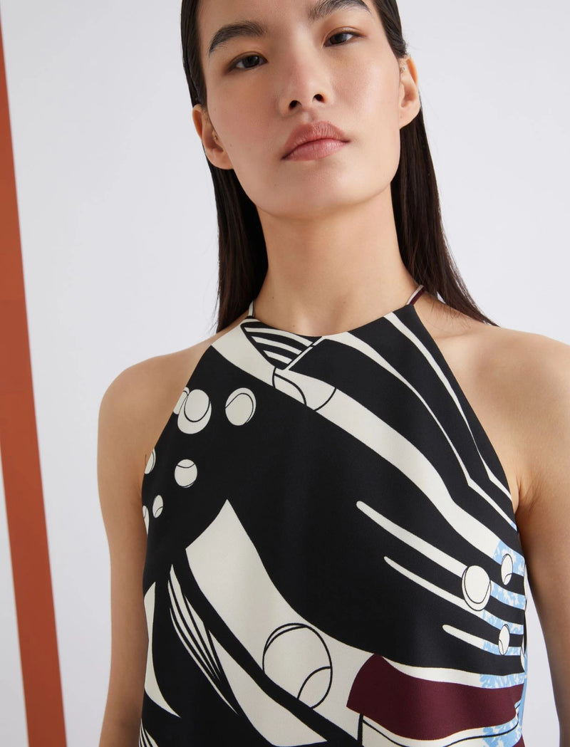 Top smanicato con stampa - BIANCO LANA MARELLA ART. 365