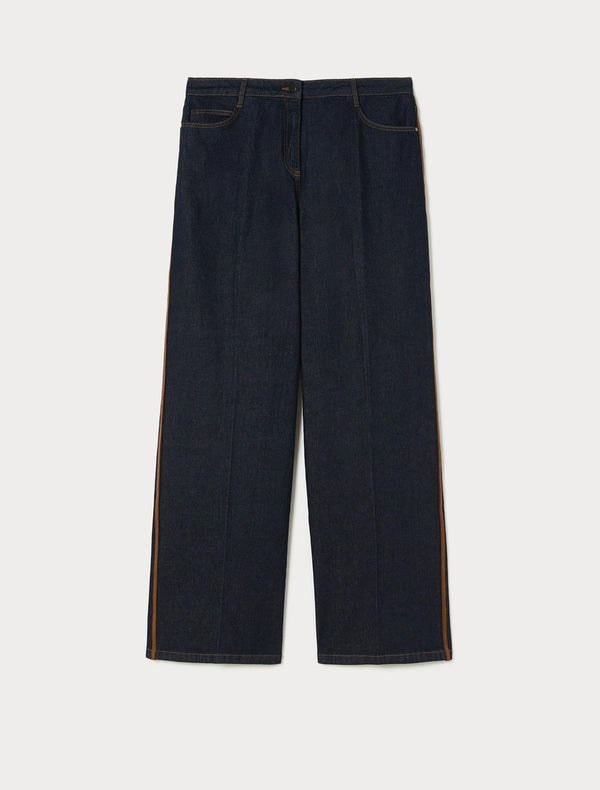 Jeans ampi in denim di cotone - BLU NOTTE PERSONA BY MARINA RINALDI