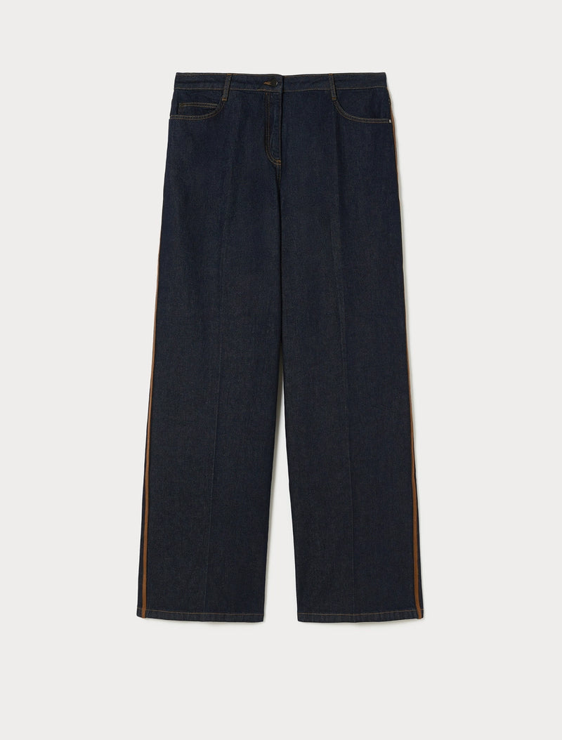 Jeans ampi in denim di cotone - BLU NOTTE PERSONA BY MARINA RINALDI