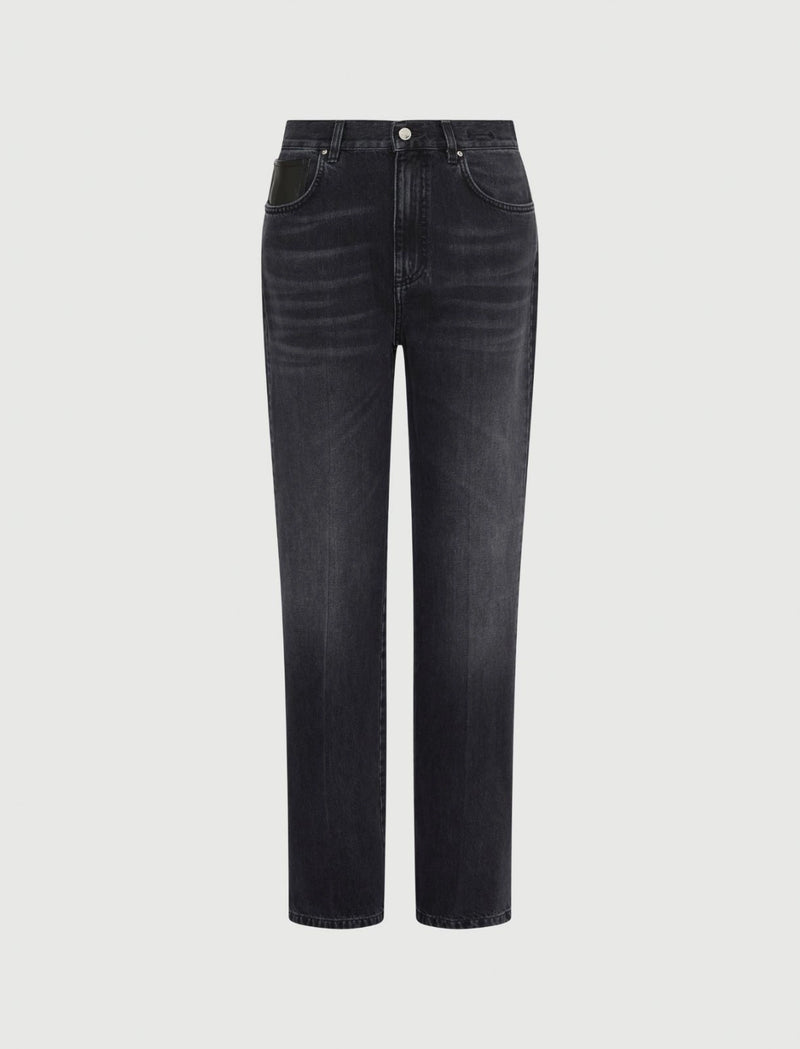 Jeans wide leg con impunture - NERO MARELLA