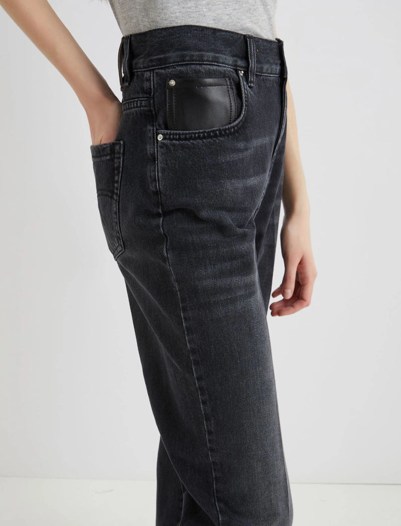 Jeans wide leg con impunture - NERO MARELLA