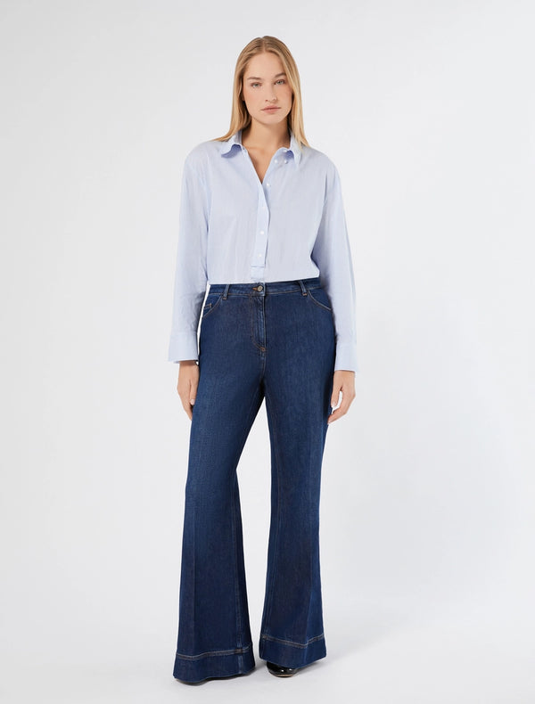 Jeans flare in denim di cotone - BLU NOTTE PERSONA BY MARINA RINALDI