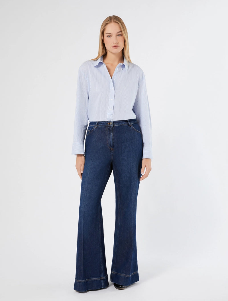 Jeans flare in denim di cotone - BLU NOTTE PERSONA BY MARINA RINALDI