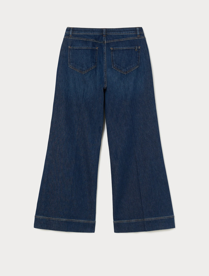 Jeans flare in denim di cotone - BLU NOTTE PERSONA BY MARINA RINALDI