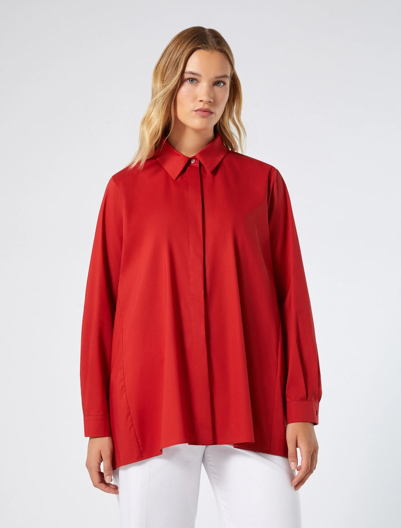 Camicia over in popeline stretch PERSONA BY MARINA RINALDI