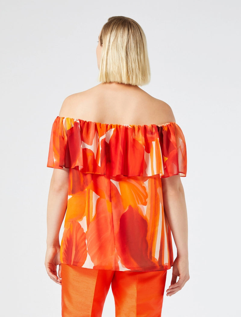 Blusa in georgette stampato PERSONA BY MARINA RINALDI