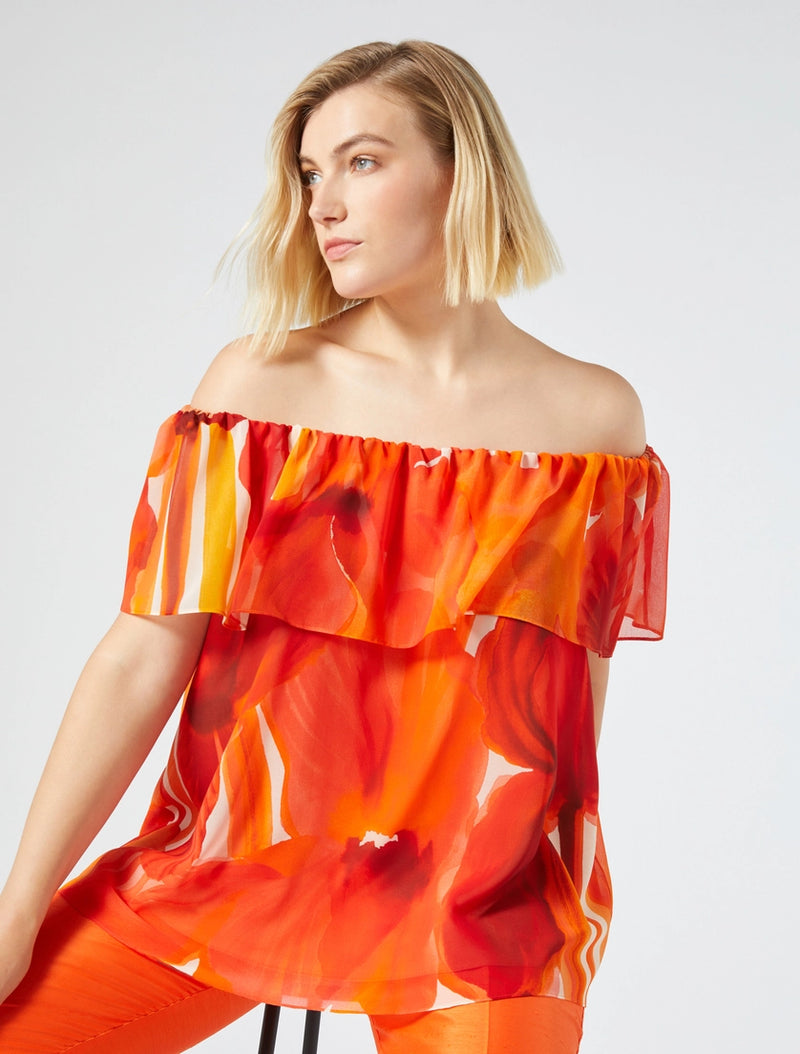 Blusa in georgette stampato PERSONA BY MARINA RINALDI