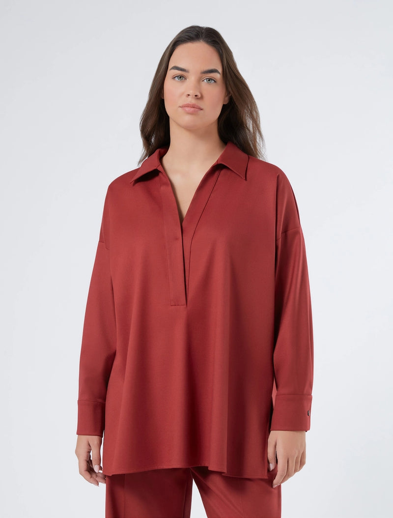 Casacca in flanella - BORDEAUX PERSONA BY MARINA RINALDI