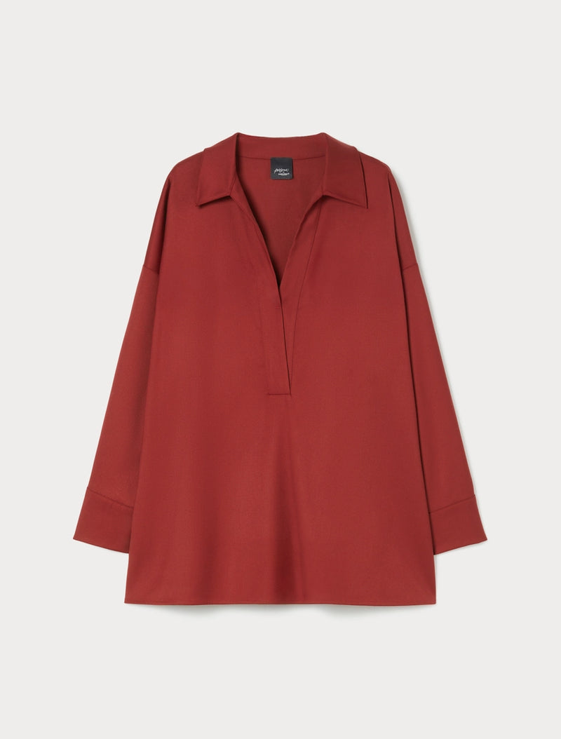 Casacca in flanella - BORDEAUX PERSONA BY MARINA RINALDI