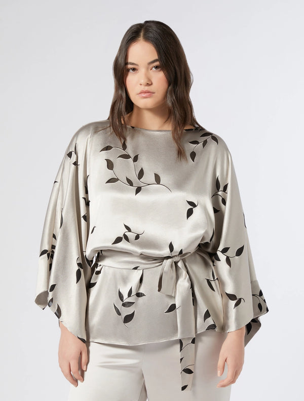 Blusa in raso dévoré - SABBIA PERSONA BY MARINA RINALDI