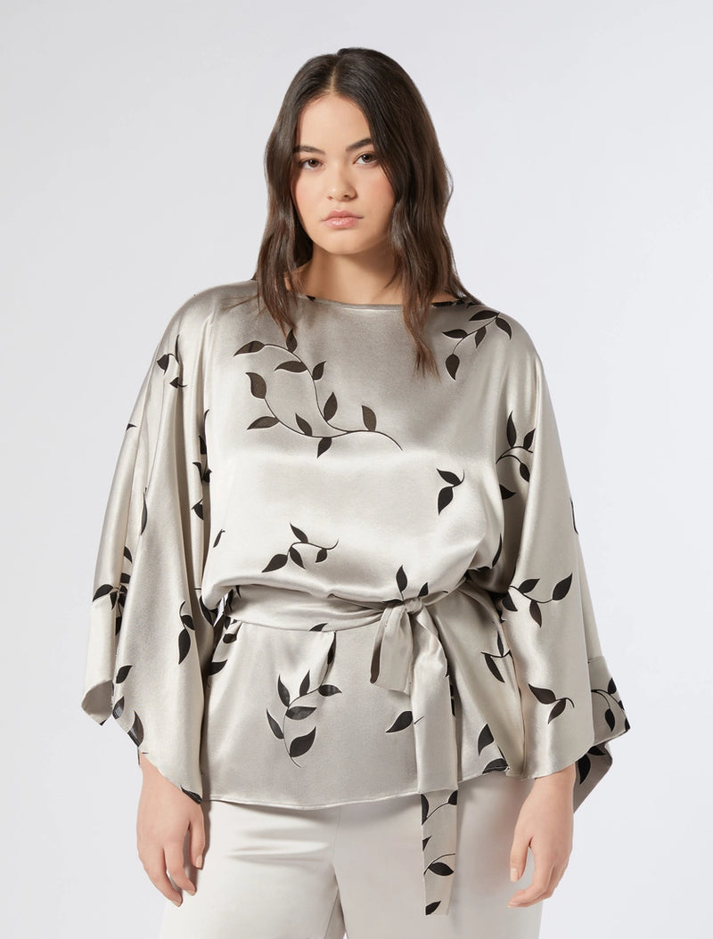 Blusa in raso dévoré - SABBIA PERSONA BY MARINA RINALDI