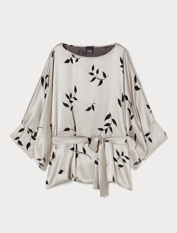 Blusa in raso dévoré - SABBIA PERSONA BY MARINA RINALDI